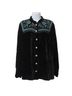 Double D Ranch Solid Black Long Sleeve Button-Down Shirt Size M - photo 1