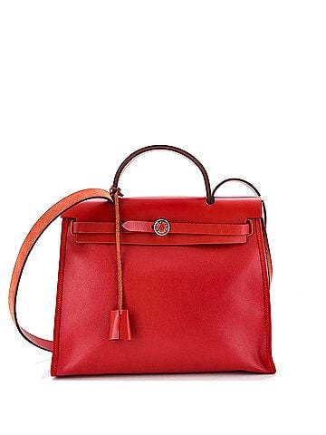 Hermès Herbag Zip Berline Vache Canvas and Leather 31 (view 1)