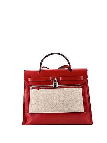 Hermès Herbag Zip Berline Vache Canvas and Leather 31 (view 2)