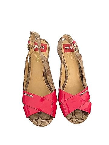 Coach Samba Jessy Cork Slingback Wedges (view 2)