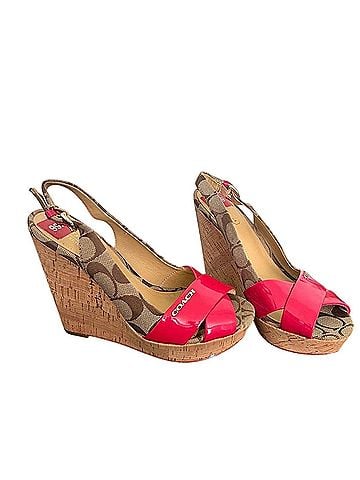 Coach Samba Jessy Cork Slingback Wedges (view 1)