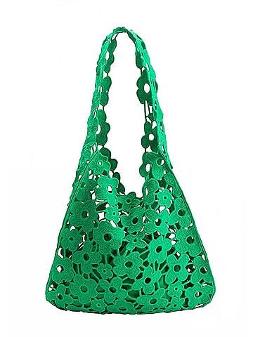 melie bianco Women's Aster Shoulder Lace Bag in Kelly Green (view 1)