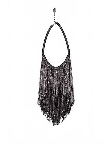 Brunello Cucinelli Women's Fringe Collar Chains Necklace in Gray (view 1)