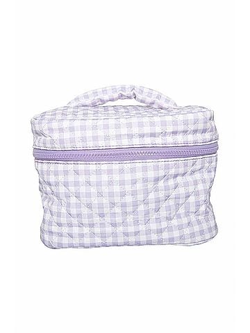 Katydid Collection Women's Plaid Makeup Travel Bag in Light Purple (view 1)
