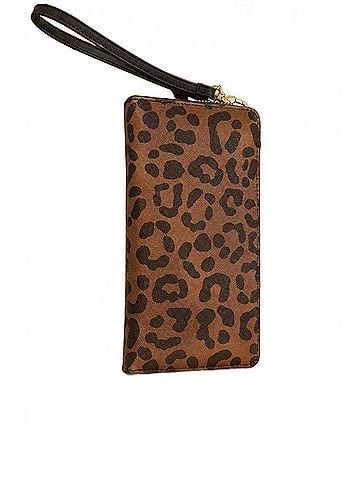 Fossil Rfid Logan Zip Clutch in Leopard (view 1)