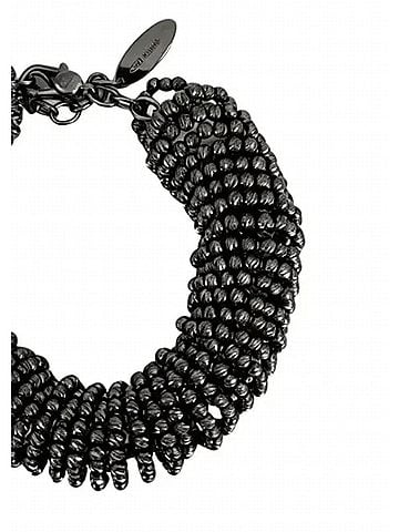 Brunello Cucinelli Women's Sterling Silver Bracelets in Black (view 2)