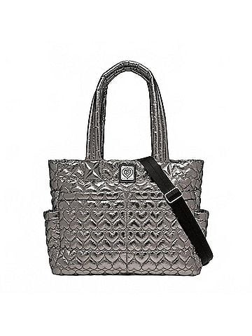 Brighton Women's Kameron Metallic Utility Tote in Pewter (view 1)