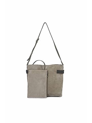 Brunello Cucinelli Women's Essence Suede Crossbody Bag in Grey (view 1)