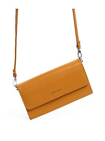 Matt & Nat Women's Drew Med Vegan Crossbody Bag- Arbor in Marigold (view 1)