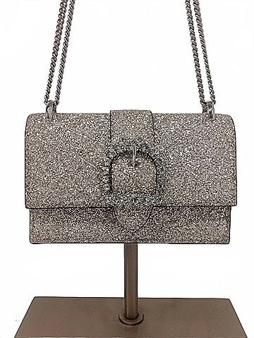 Jimmy Choo Women's Cheri Crystal Embellished Glitter Crossbody Bag in Silver (view 1)