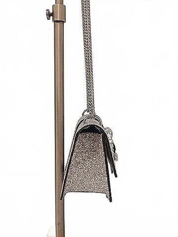 Jimmy Choo Women's Cheri Crystal Embellished Glitter Crossbody Bag in Silver (view 2)