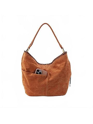 Hobo The Original Women's Suede Harley Bag No Size in Oak Barrel (view 2)