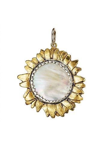 Waxing Poetic Women's Moon Daisy Pendant in Gold (view 1)