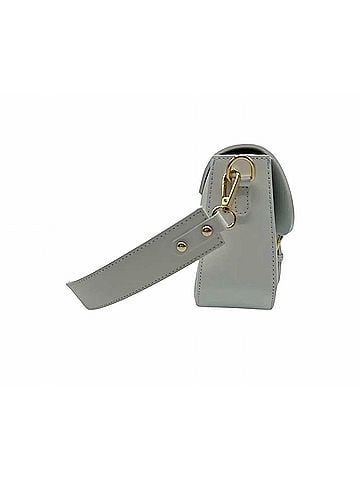 MADE IN ITALY Women's Louisa Leather Shoulder Bag in White (view 2)