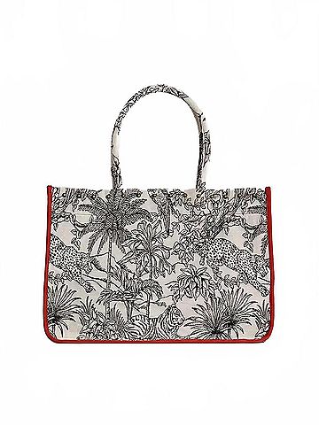 White Stuff Women's Jasmine Jacquard Tote Bag in Ivory Print (view 1)