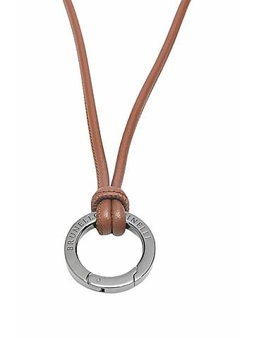 Brunello Cucinelli Women's Metal Logo Necklace in Gold (view 2)