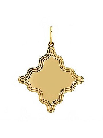 Goldbug Women's Stamp Charm Pendant in Gold (view 1)