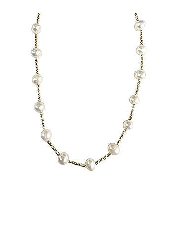 Gemelli The Presley Pearl Necklace in Gold (view 1)