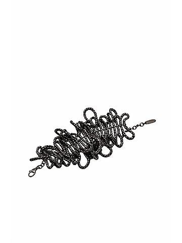 Brunello Cucinelli Women's Hematite Adjustable Length Bracelet in Silver (view 1)