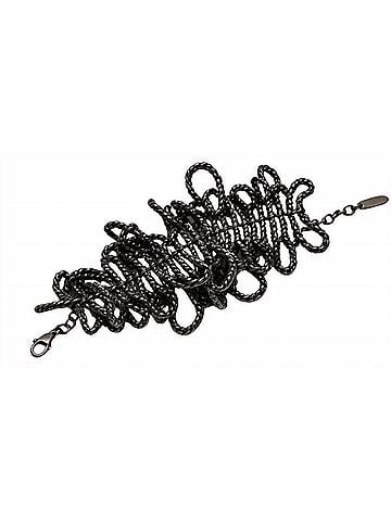 Brunello Cucinelli Women's Hematite Adjustable Length Bracelet in Silver (view 2)