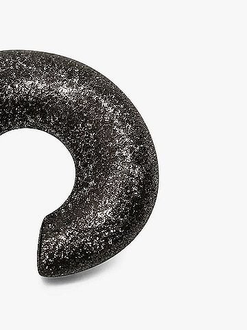 Brunello Cucinelli Women's Glitter-Effect Cuff Earring in Black (view 2)