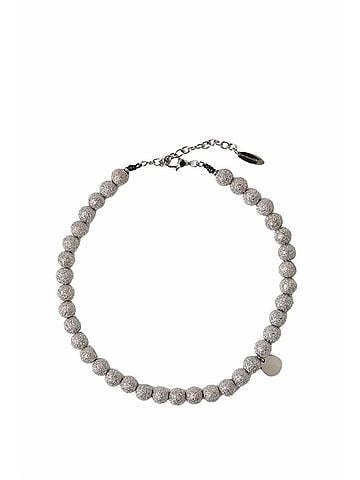 Brunello Cucinelli Women's Beaded Choker Necklace in Silver (view 1)