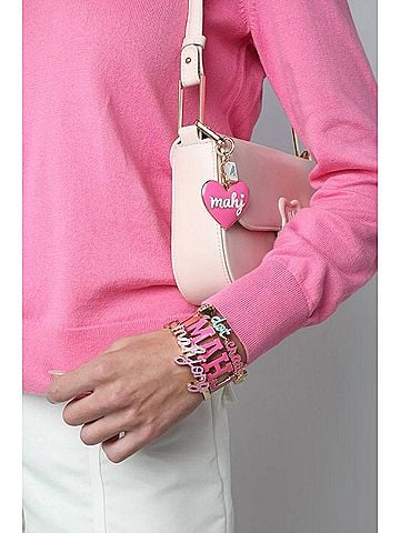 Canvas Women's Mahj Varsity Outline Cuff in Fuchsia (view 2)