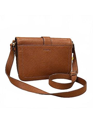 Fossil Zoey Large Flap Crossbody Bag in Brown (view 2)