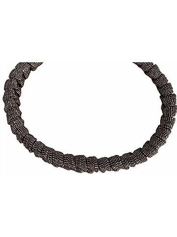 Brunello Cucinelli Women's Monili Beaded Collar Necklace in Chocolate Brown (view 2)