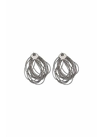 Brunello Cucinelli Clustered Loop Earrings in Cemsw (view 2)