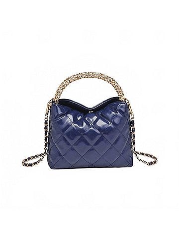 Urban Expressions Women's Staci Faux Leather Crossbody Bag in Navy (view 1)