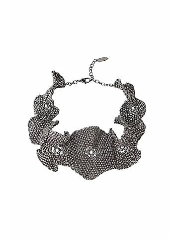Brunello Cucinelli Women's Monili Ruffle Collar Necklace in Metallic (view 1)