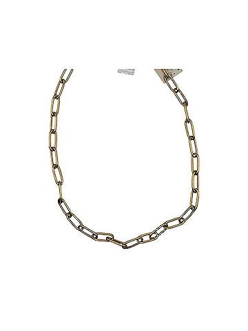 MADE IN ITALY Women's Paperclip Link Chain Necklace in Gold (view 2)