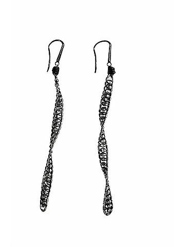 Brunello Cucinelli Women's Monili Drop Earrings in Black (view 1)