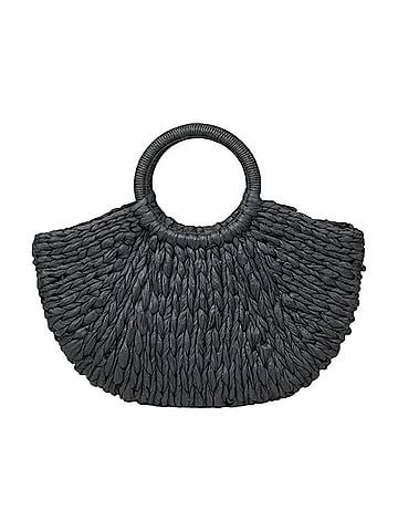 LUCCA Women's Take Me Out Woven Handbag in Grey (view 1)