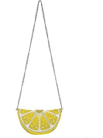 Mary Frances Tart Beaded Handbag in Lemon (Yellow) (view 1)