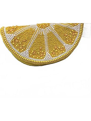 Mary Frances Tart Beaded Handbag in Lemon (Yellow) (view 2)