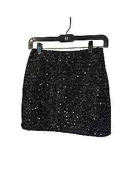 Commense Black Sequin Mini Skirt Casual Skirt (view 1)