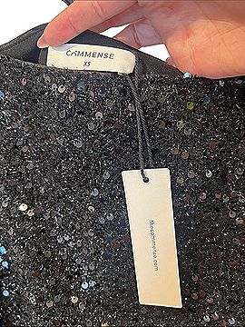 Commense Black Sequin Mini Skirt Casual Skirt (view 2)