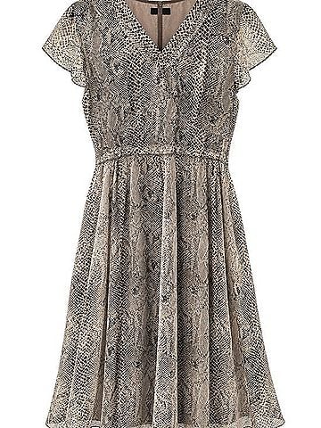 Alfani Snakeprint Fluttersleeve Dress Casual Dress (view 1)