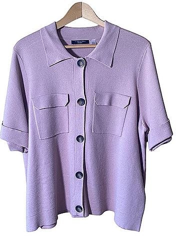 T Tahari Flat Knit Cardigan Cardigan (view 1)