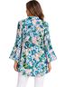 Sunny Leigh 100% Polyester Floral Multi Color Button-Down Shirt Size M - photo 2