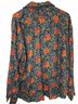 Gap 100% Rayon Floral Blue Purple Long Sleeve Button-Down Shirt Size M - photo 5