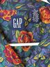 Gap 100% Rayon Floral Blue Purple Long Sleeve Button-Down Shirt Size M - photo 2