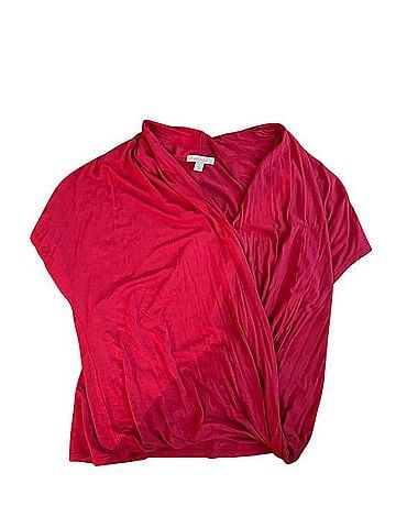 Ella Moss Twist-Front Surplice Top Short Sleeve T-Shirt (view 1)