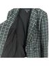 Rachel Zoe Plaid Green Black Blazer Size M - photo 4
