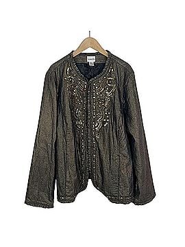 Chico's Golden Trinket Embellished Metallic Blazer Jacket Blazer (view 1)