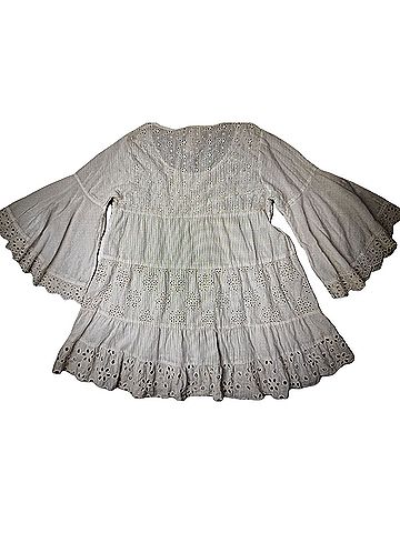 Johnny Was Bell sleeve tiered babydoll tunic 3/4 Sleeve Top (view 2)