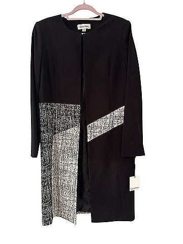 Calvin Klein Long Open-Front Blazer Blazer (view 1)