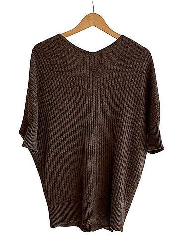 Vince. Ribbed Cocoon Asymmetrical Sweater Cashmere Pullover Sweater (view 2)